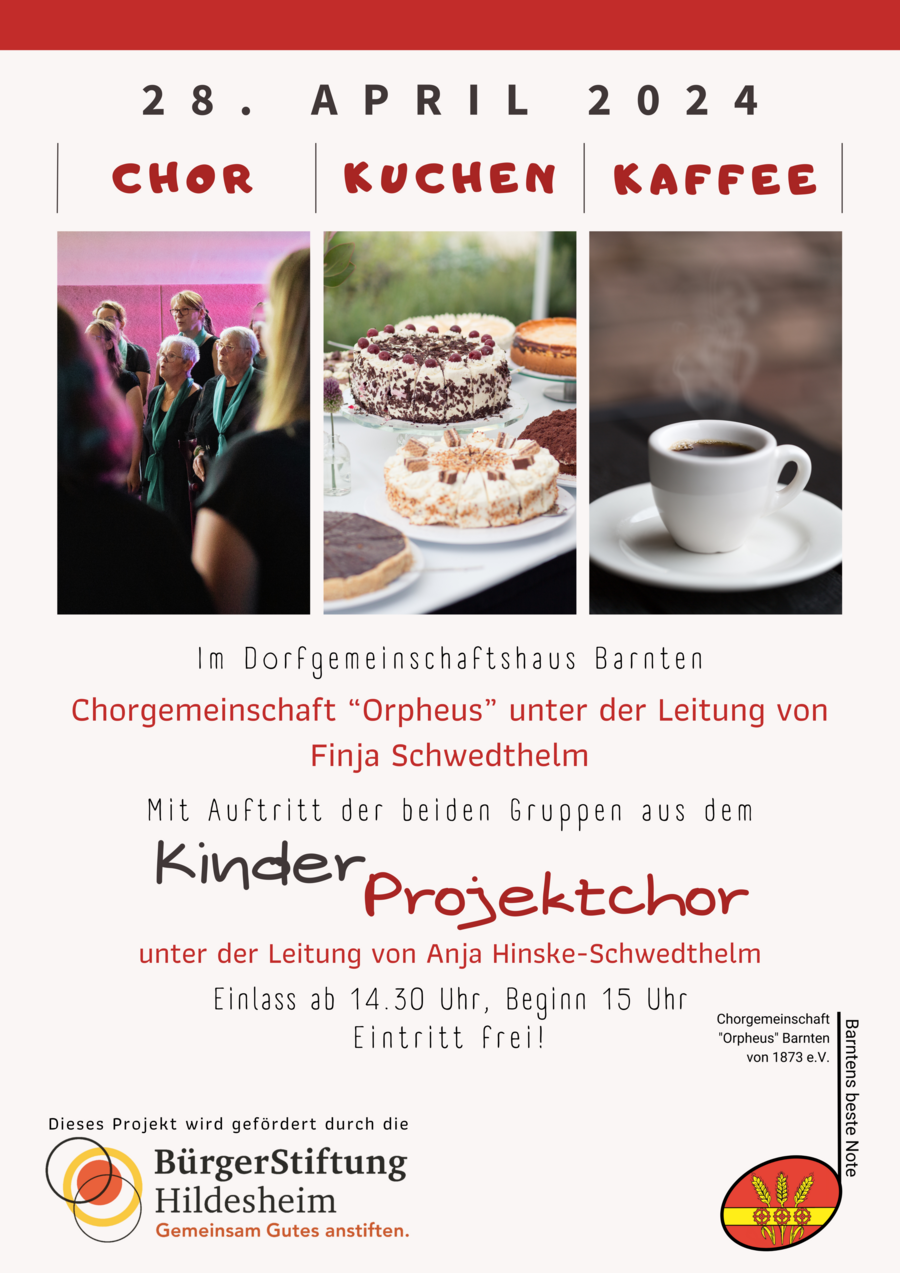 Interner Link: Zur Veranstaltung Chor, Kuchen, Kaffee