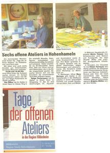 Bild vergrößern: Tage der offenen Ateliers 2014-08-xx WSP Sechs offene Ateliers in Hohenhameln