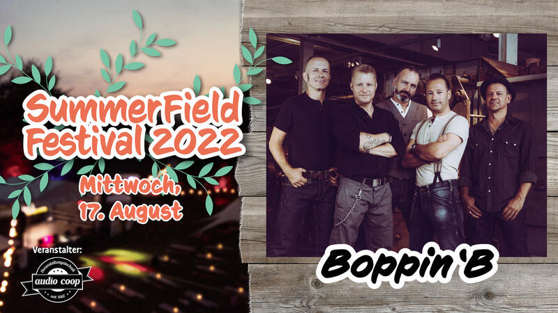 Interner Link: Zur Veranstaltung SummerField Festival 2022 - Boppin'B @ SFF22 in Hildesheim