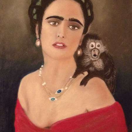 Bild vergrößern: Frida-Kahlo, Pastell, 2015