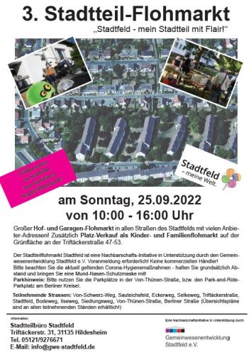 Bild vergrößern: Homepage Aushang Stadtteilflohmarkt Stadtfeld 25.09.22