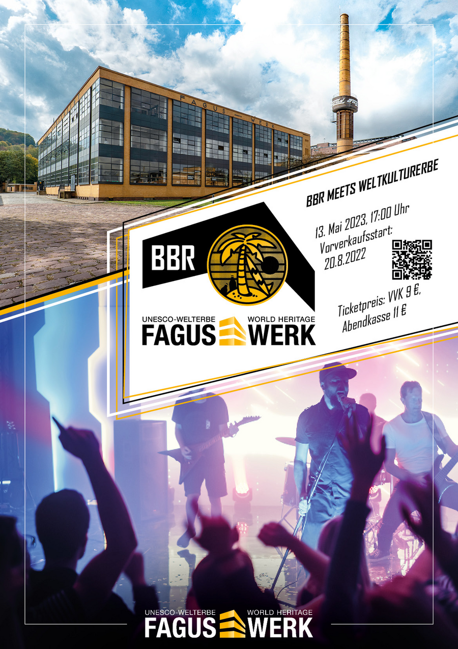 Interner Link: Zur Veranstaltung BBR meets Welterbe - Rockt das Fagus-Werk!