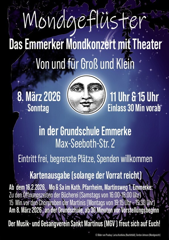Interner Link: Zur Veranstaltung Mondgefl&uuml;ster, das Emmerker Mondkonzert mit Theater