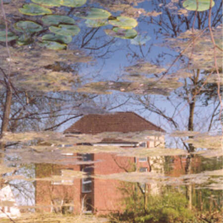 Bild vergrößern: Haus gespiegelt im Schneiderlerschen Garten 2003
